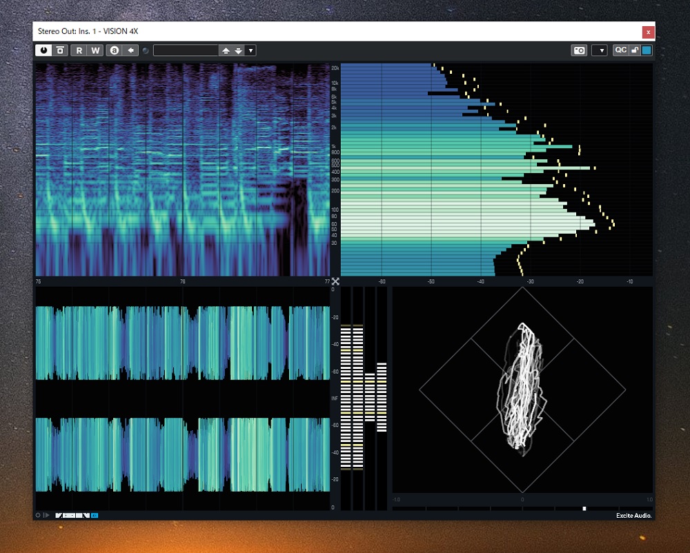 サウンドをより素早く正確に視覚化する、Excite Audio VISION 4Xレビュー SynthSonic